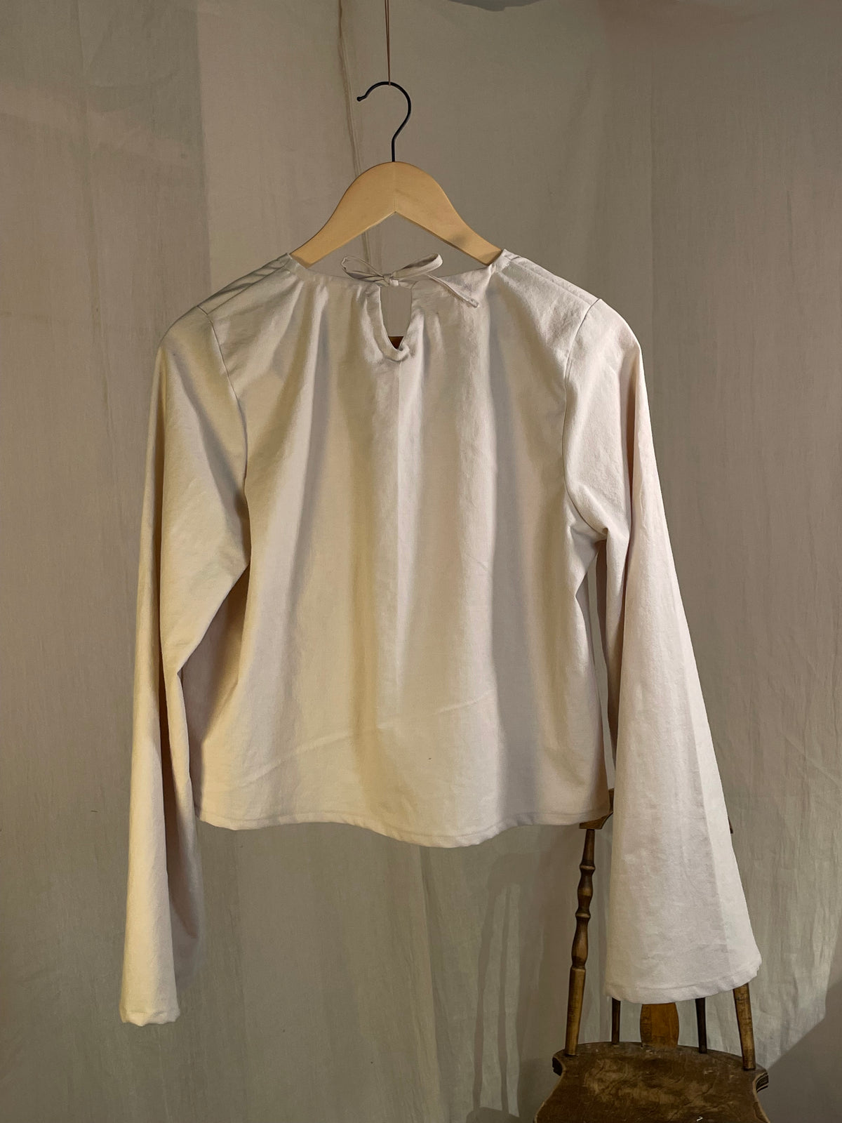 long sleeve scrunch blouse