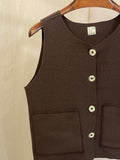 brown grampa vest