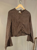 long sleeve scrunch blouse