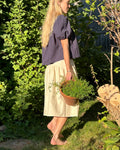 navy patty pan blouse