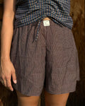 brown mini check boxer shorts