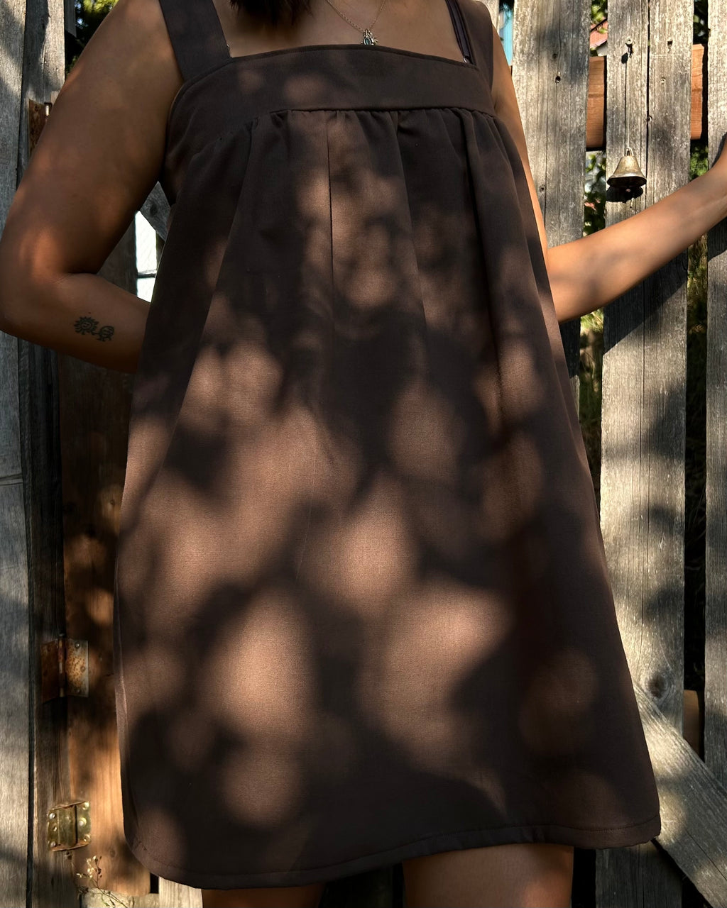brown babydoll dress
