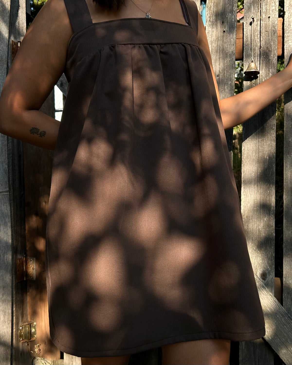 brown babydoll dress