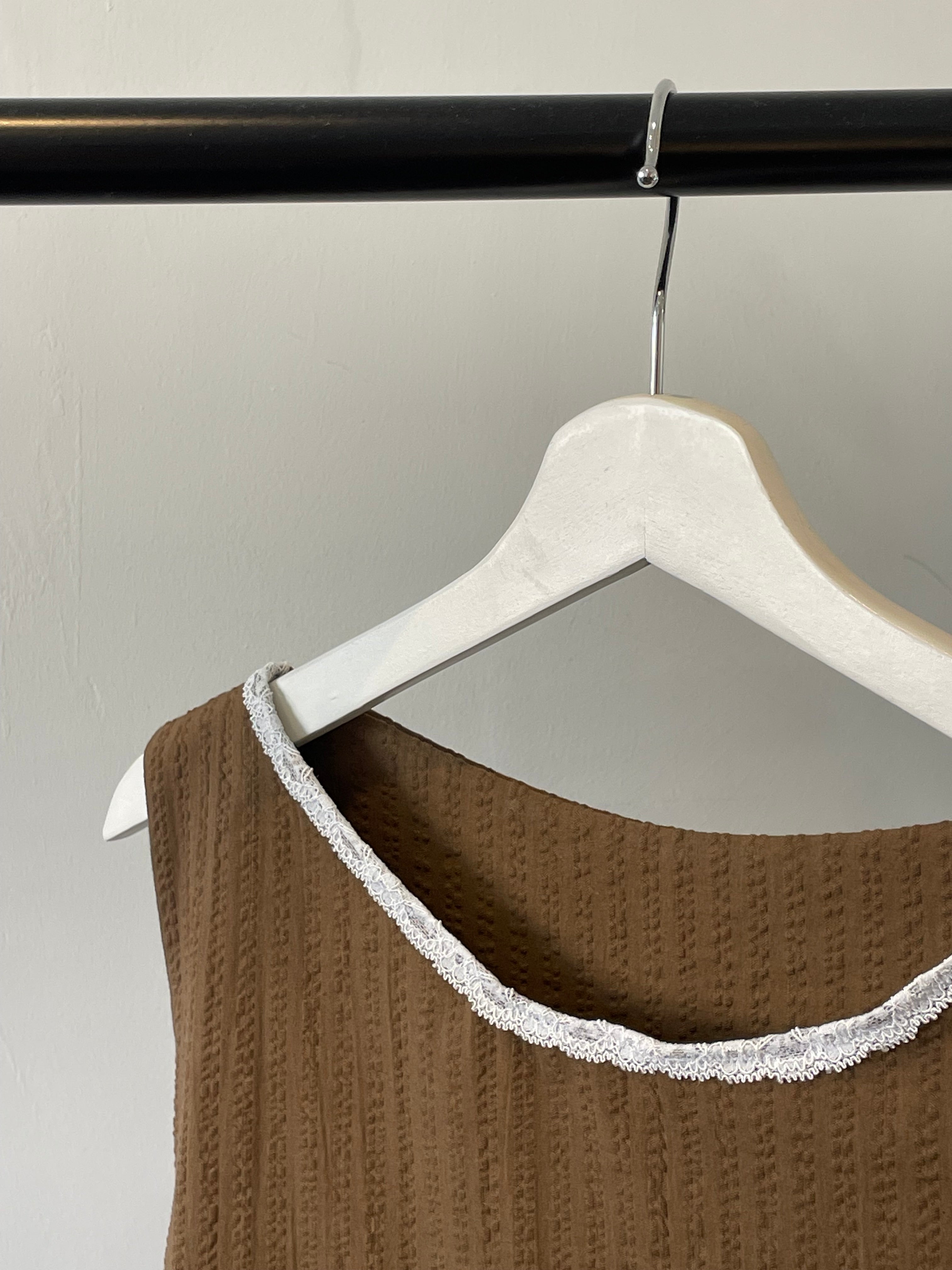 muddy cotton mini pinafore dress
