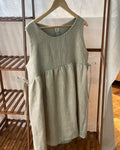 natural stripe pinafore dress