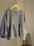 long sleeve patty pan blouse