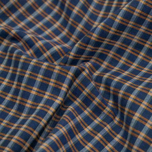 blue + orange plaid