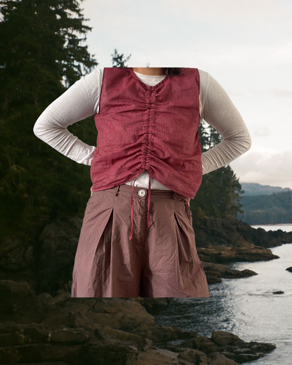 scrunchie blouse